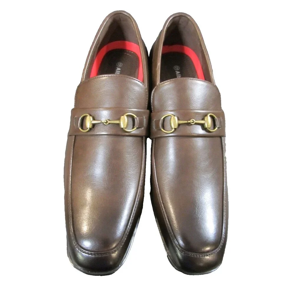 Alberto Fellini Men’s Slip‑On Loafers Size 12 Brown Horsebit Dress Shoes NIB